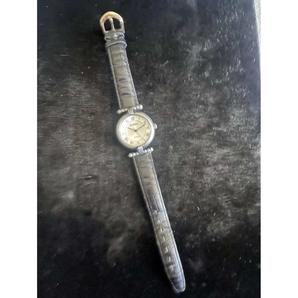 Vintage Gitano Womens Watch Roman Numerals Leather Strap